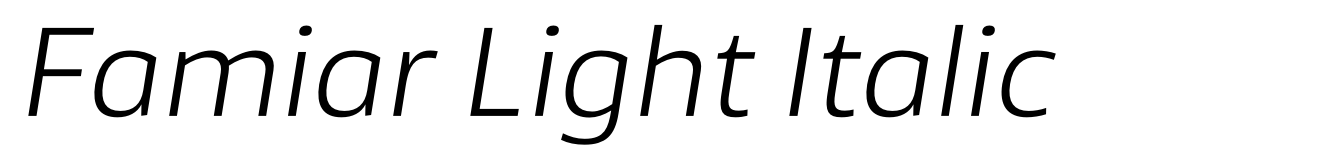 Famiar Light Italic
